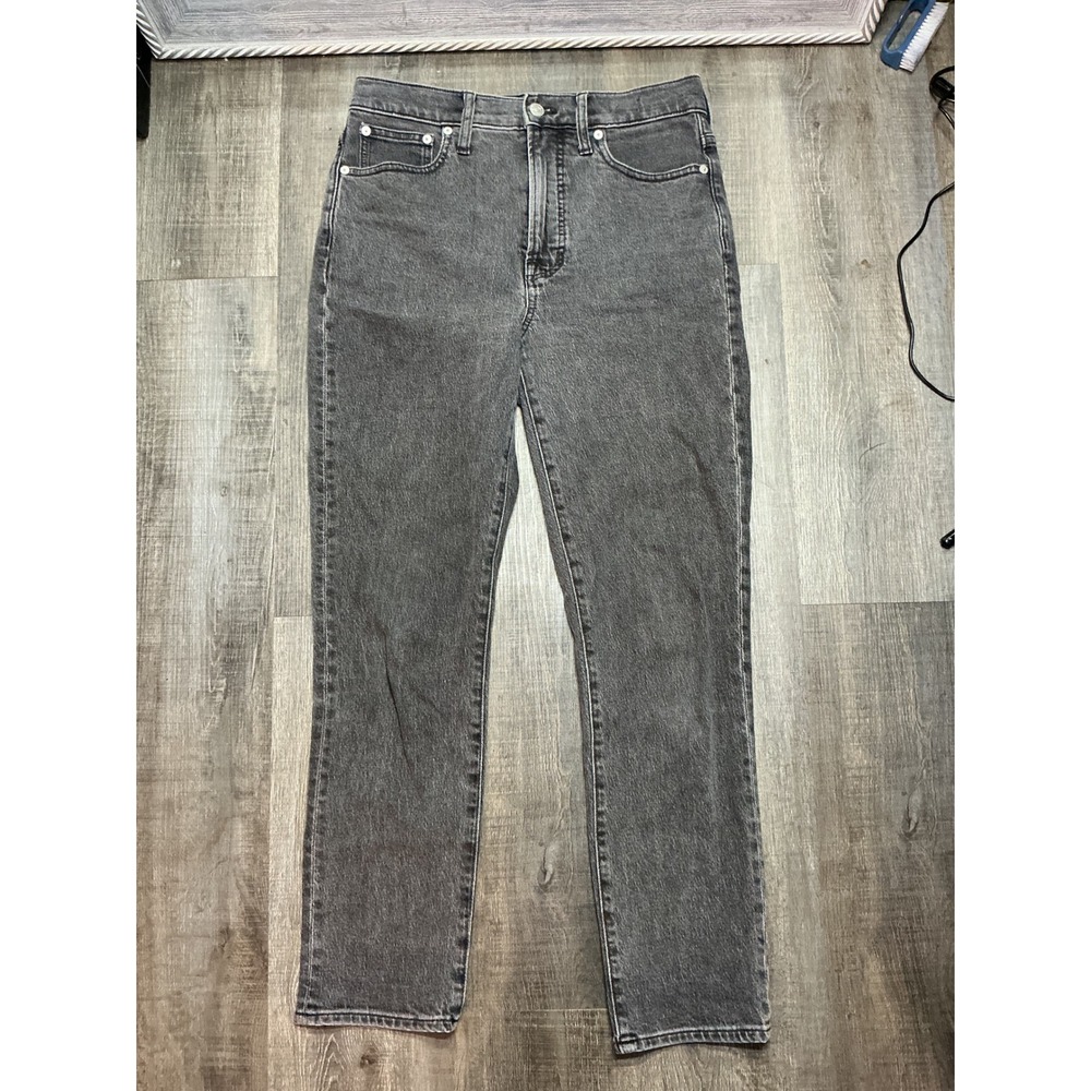 Madewell The Perfect Vintage Jean Faded Black High Rise Straight Leg Size 27